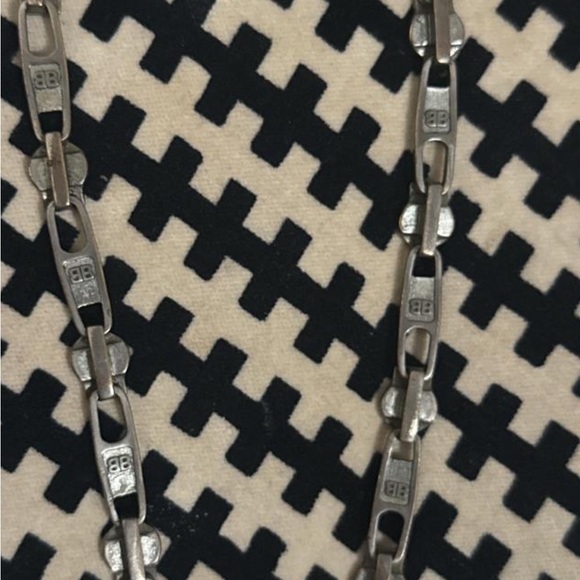 Men's Silver Balenciaga Chain Necklace